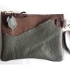 leren clutch patchwork
