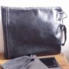 leren clutch zwart