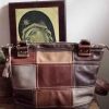 Damestas Leer Patchwork 9 - Bruin