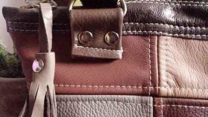 Damestas Leer Patchwork 9 - Bruin - Afbeelding 4