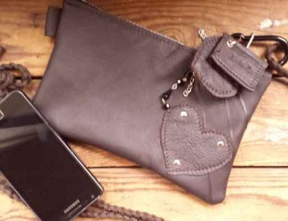 Damestas Leer Pocket Zwart - Afbeelding 4