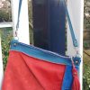 Damestas Leer Spring Blauw/Rood