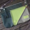 leren damestas groen