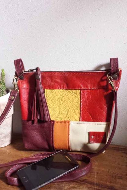 Damestas Leer Patchwork 10