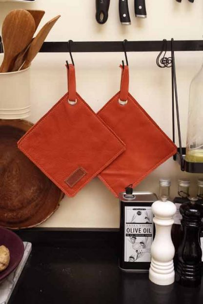 Pannenlappen leer terracotta - Afbeelding 2