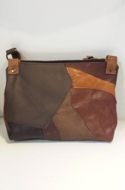 Damestas Leer Patchwork - Bruin - Afbeelding 2