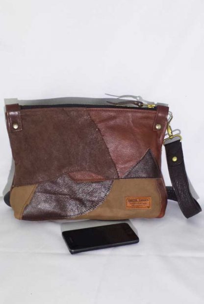 Damestas Leer Patchwork - Bruin 2