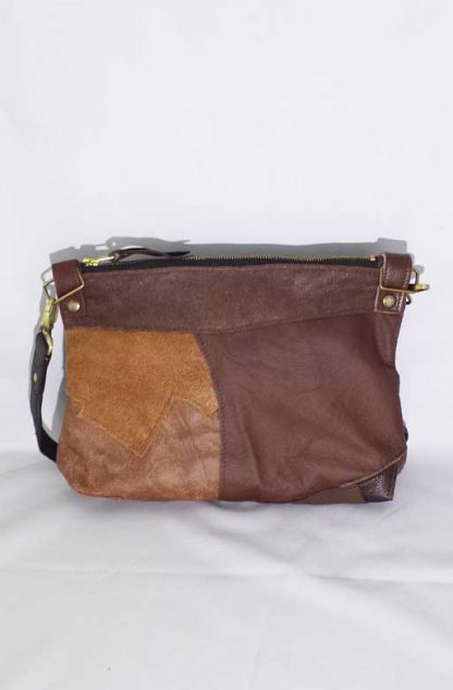 Damestas Leer Patchwork - Bruin 2 - Afbeelding 2