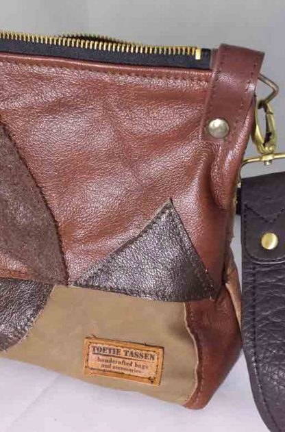 Damestas Leer Patchwork - Bruin 2 - Afbeelding 4