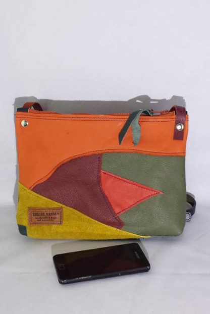 Damestas Leer Patchwork - Multicolor
