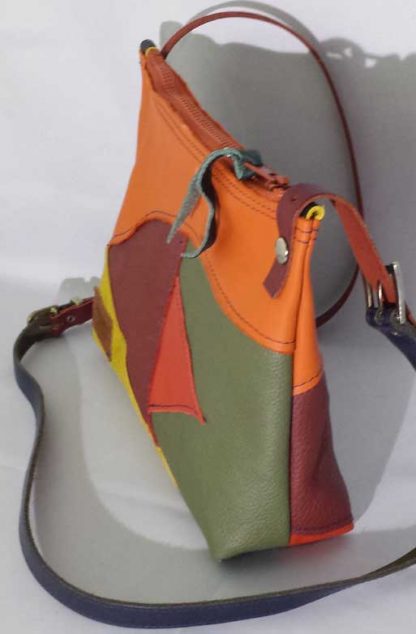 Damestas Leer Patchwork - Multicolor - Afbeelding 4