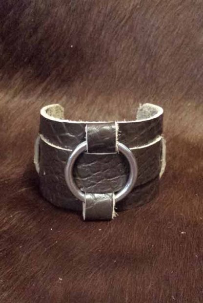 Armband Leer Ring 1