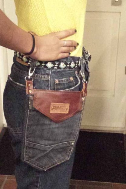 Beltbag Jeans Leer