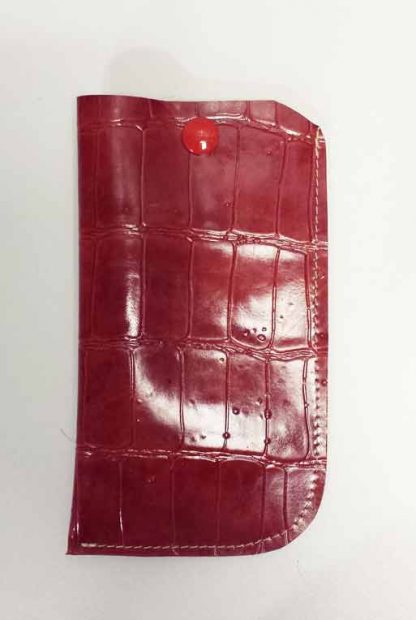 Brillenkoker Leer Rood