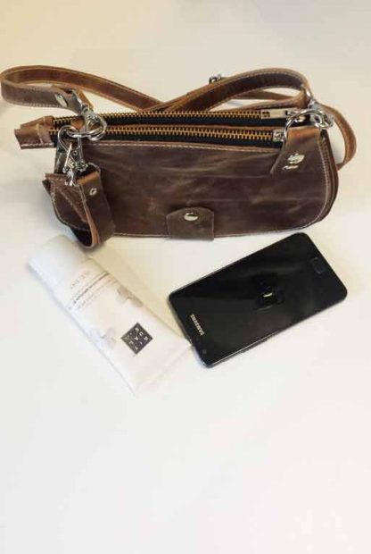 Tas Leer Double - Bruin - Afbeelding 4