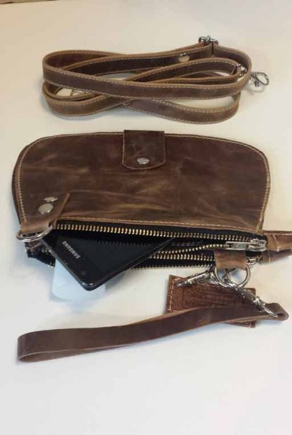 Tas Leer Double - Bruin - Afbeelding 5