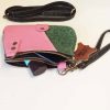 Tas Leer Double - Pink/Green - Afbeelding 2