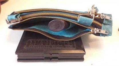 Tas Leer Triple - Turquoise - Afbeelding 4