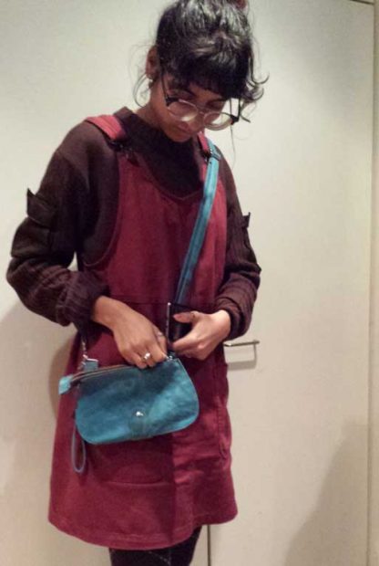 Tas Leer Triple - Turquoise - Afbeelding 5