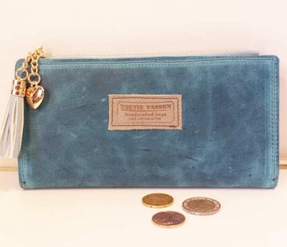 Portemonnee Leer - Turquoise - Afbeelding 3