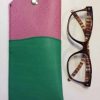 Brillenkoker Leer Roze-Groen