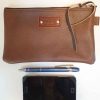 Etui/Make-up Tasje Leer Bruin