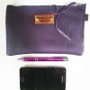 Etui/Make-up Tasje Leer Paars