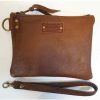 Polstas / Clutch Leer Bruin