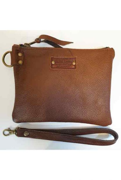 Polstas / Clutch Leer Bruin