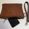 Polstas / Clutch Leer Bruin - Afbeelding 2