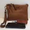 Polstas / Clutch Leer Bruin - Afbeelding 3