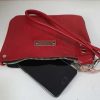 Polstas / Clutch Leer Rood - Afbeelding 3