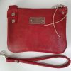 Polstas / Clutch Leer Rood - Afbeelding 2