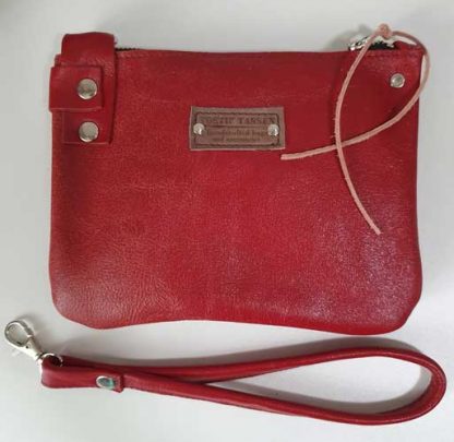 Polstas / Clutch Leer Rood - Afbeelding 2