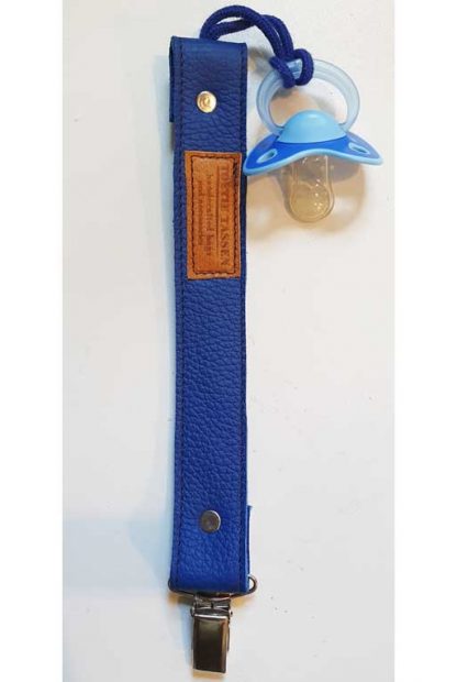 Speenkoord Leer - Blauw