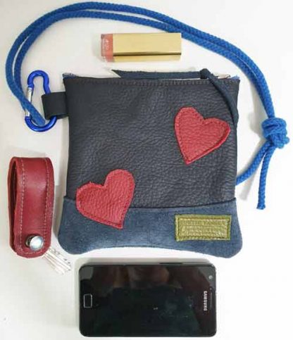 Tas Leer Keycord Blauw - Afbeelding 4
