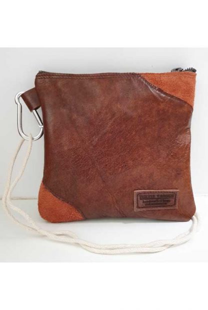 Tas Leer Keycord Bruin