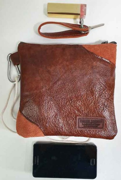Tas Leer Keycord Bruin - Afbeelding 5