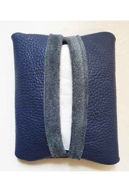 Tissuehouder Leer Blauw