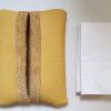Tissuehouder Leer Geel - Afbeelding 2