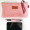 Etui/Make-up Tasje Leer Roze
