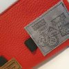 Etui/Make-up Tasje Leer Patchwork Rood - Afbeelding 2