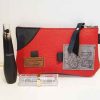 Etui/Make-up Tasje Leer Patchwork Rood - Afbeelding 3