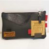 Etui/Make-up Tasje Leer Patchwork Zwart