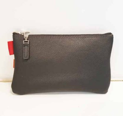 Etui/Make-up Tasje Leer Patchwork Zwart - Afbeelding 2