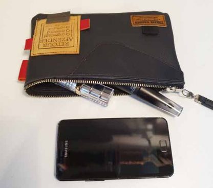 Etui/Make-up Tasje Leer Patchwork Zwart - Afbeelding 3