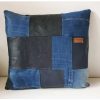 Kussen Jeans Leer Blauw