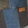 Kussen Jeans Leer Blauw - Afbeelding 3