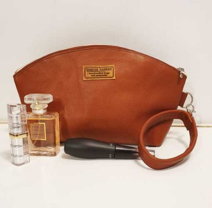 Toilettas Leer Cognac - Afbeelding 4