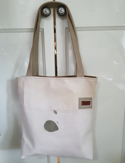 Damestas Leer Shopper Creme - Afbeelding 2
